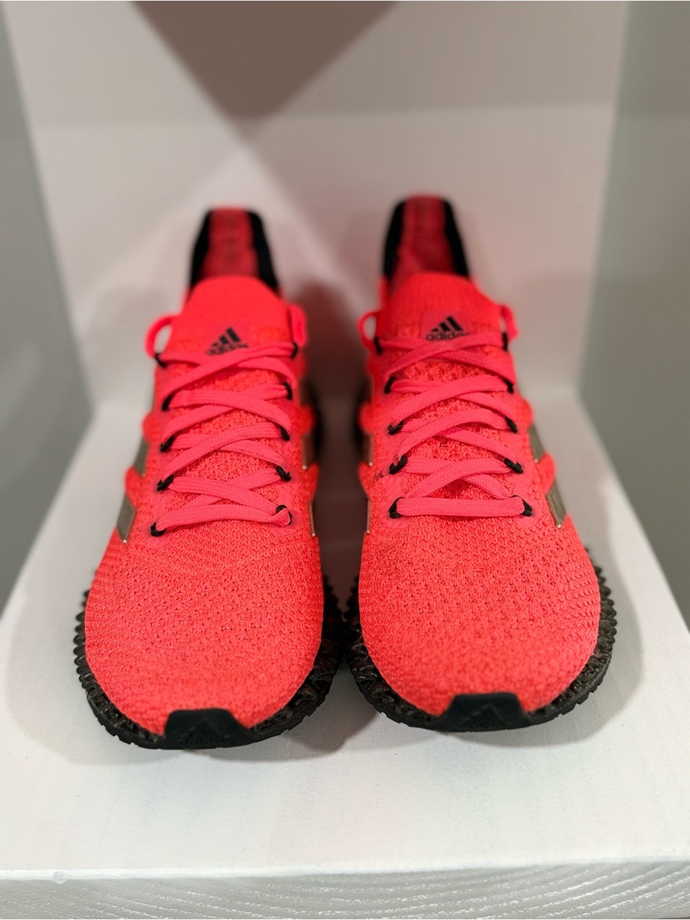 adidas Kids Neon Pink Lace-Up Sneakers